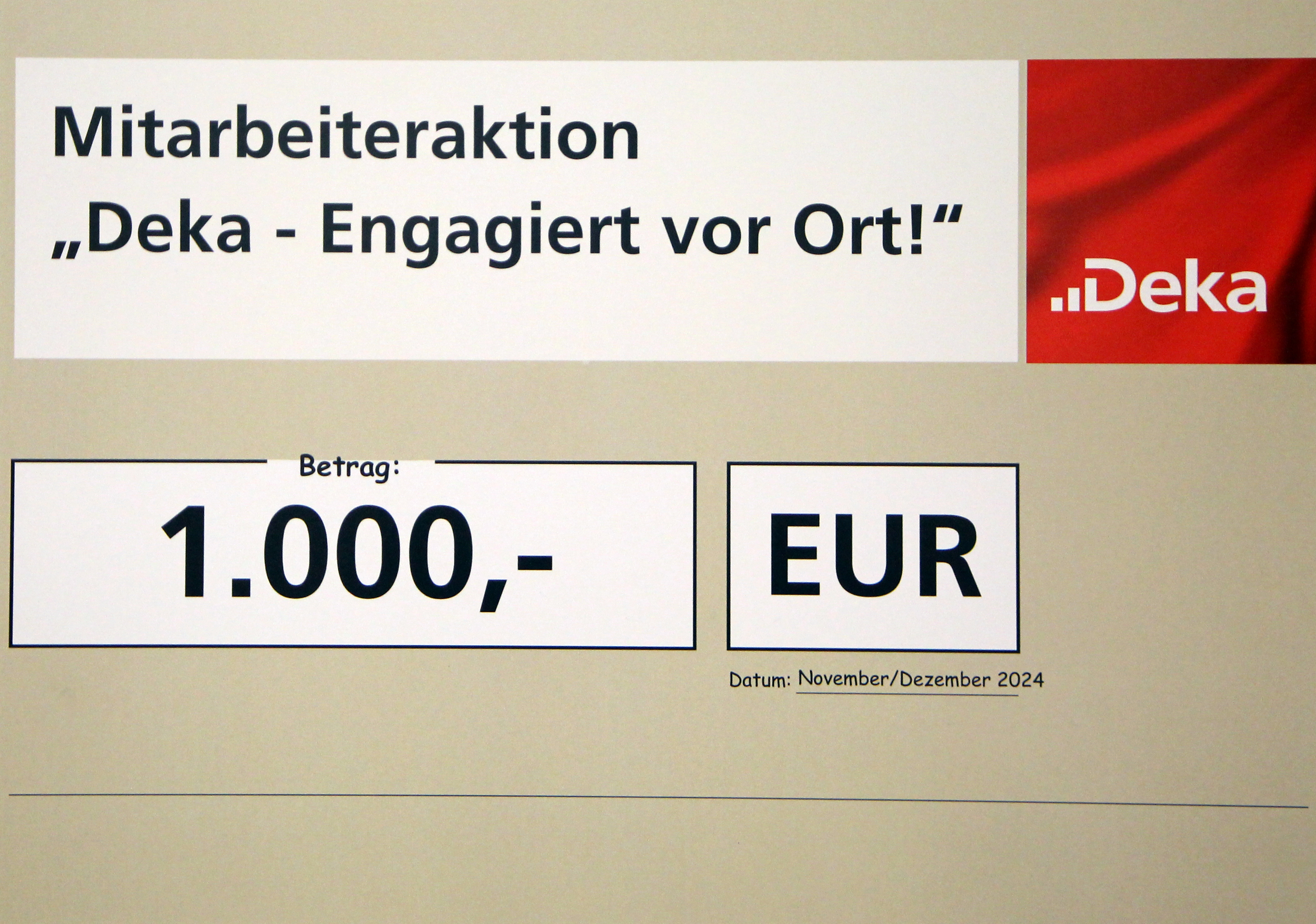 Spendenscheck